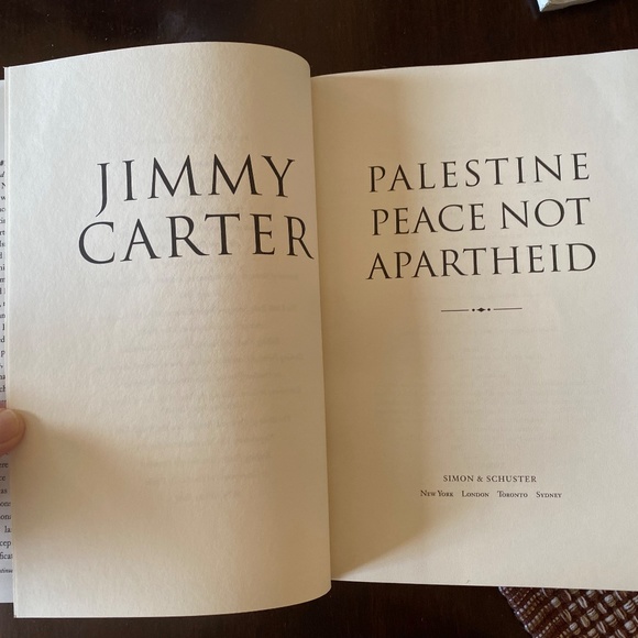 Palestine Peace Not Apartheid, Jimmy Carter, 1st Edition Hardcover - Picture 6 of 9